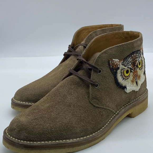 Gucci Suede ankle boots with owl & UFO embroidered - Picture 10 of 13